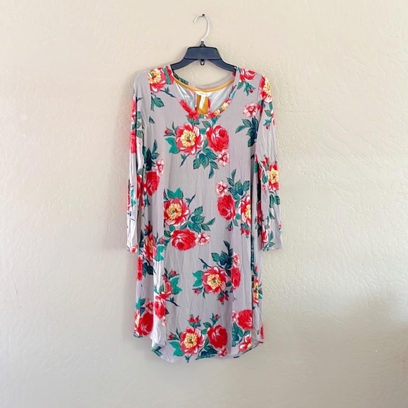 Matilda Jane Gray Floral ‘I’m a Dreamer’‎ Dress - Picture 1 of 10